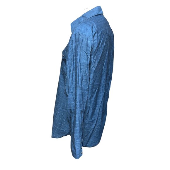 Panhandle Slim Eyelet Cutout Button Down Collared Shirt Sz 34 ( XL) Mens 16.5" N - Picture 10 of 12